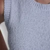 Ärmelloser Pullover mit Rundhalsausschnitt