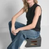 Ärmelloser Pullover mit Rundhalsausschnitt