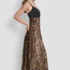 Ärmelloses Kleid aus bedrucktem Satin Ärmelloses Kleid aus bedrucktem Satin