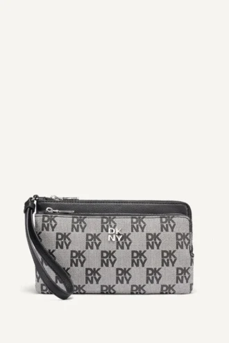 Sarah-Handgelenktasche mit zwei Reißverschlüssen