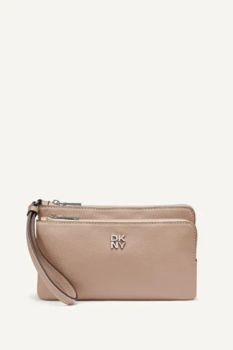 Sarah-Handgelenktasche mit zwei Reißverschlüssen