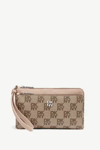 Sarah-Handgelenktasche mit zwei Reißverschlüssen