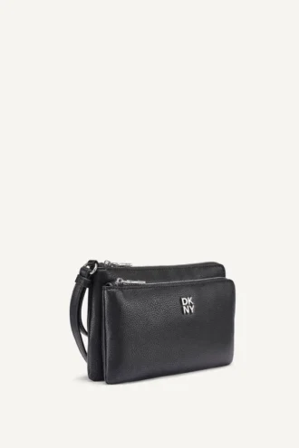 Sarah-Handgelenktasche mit zwei Reißverschlüssen