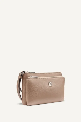 Sarah-Handgelenktasche mit zwei Reißverschlüssen
