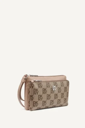 Sarah-Handgelenktasche mit zwei Reißverschlüssen
