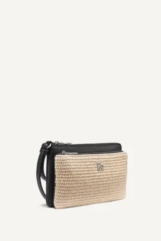 Sarah-Handgelenktasche mit zwei Reißverschlüssen