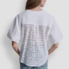Shirt mit Puff-Ärmeln und Lochstickerei Shirt mit Puff-Ärmeln und Lochstickerei
