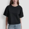Shirt mit Puff-Ärmeln und Lochstickerei Shirt mit Puff-Ärmeln und Lochstickerei