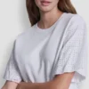 Shirt mit Puff-Ärmeln und Lochstickerei Shirt mit Puff-Ärmeln und Lochstickerei