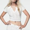 Shorts mit Pointelle-Ziernähten Shorts mit Pointelle-Ziernähten