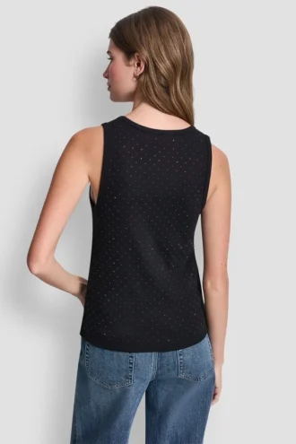 Strass-Tops mit V-Ausschnitt