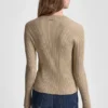Strickjacke mit ausgestellten Ärmeln und Strass-Knöpfen Strickjacke mit ausgestellten Ärmeln und Strass-Knöpfen
