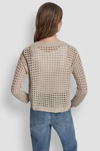 Strickjacke mit offenem Strickmuster