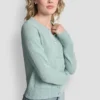 Strickjacke mit Rundhalsausschnitt und aufgesetzten Taschen