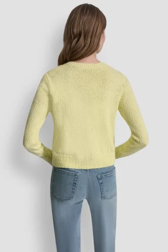 Strickjacke mit Rundhalsausschnitt und aufgesetzten Taschen