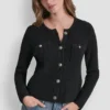 Strickjacke mit Tuck-Stich und Rundhalsausschnitt Strickjacke mit Tuck-Stich und Rundhalsausschnitt