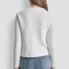 Strickjacke mit Tuck-Stich und Rundhalsausschnitt Strickjacke mit Tuck-Stich und Rundhalsausschnitt