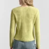 Strickjacke mit Tuck-Stich und Rundhalsausschnitt Strickjacke mit Tuck-Stich und Rundhalsausschnitt