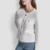 Strickjacke mit Tuck-Stich und Rundhalsausschnitt Strickjacke mit Tuck-Stich und Rundhalsausschnitt