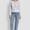 Strickjacke mit Tuck-Stich und Rundhalsausschnitt Strickjacke mit Tuck-Stich und Rundhalsausschnitt