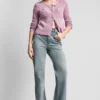 Strickjacke mit Tuck-Stich und Rundhalsausschnitt Strickjacke mit Tuck-Stich und Rundhalsausschnitt