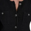 Strickjacke mit Tuck-Stich und Rundhalsausschnitt Strickjacke mit Tuck-Stich und Rundhalsausschnitt