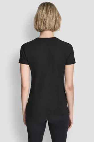 T-Shirt mit dreifachem Strass-Folienlogo