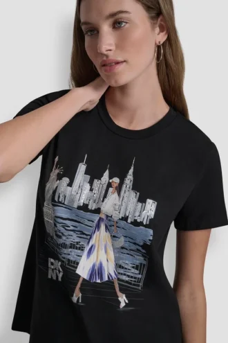 T-Shirt mit Freiheitsstatue-Motiv