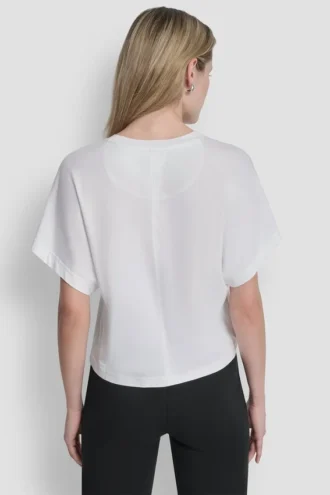 T-Shirt mit Kristall-Logo T-Shirt mit Kristall-Logo