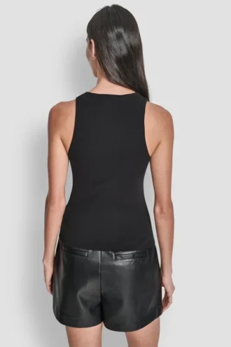 Tanktop mit Ombré-Strass-Verzierungen