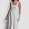 Tops-Kleid mit Naht und Bindeband am Rücken