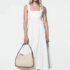 Tops-Kleid mit Naht und Bindeband am Rücken
