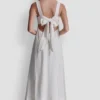 Tops-Kleid mit Naht und Bindeband am Rücken