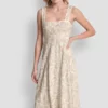 Tops-Kleid mit Naht und Bindeband am Rücken