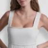 Tops-Kleid mit Naht und Bindeband am Rücken