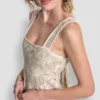 Tops-Kleid mit Naht und Bindeband am Rücken
