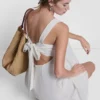 Tops-Kleid mit Naht und Bindeband am Rücken