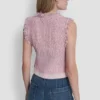 Tweed-Pullover mit Fransen und Logo-Anhänger Tweed-Pullover mit Fransen und Logo-Anhänger