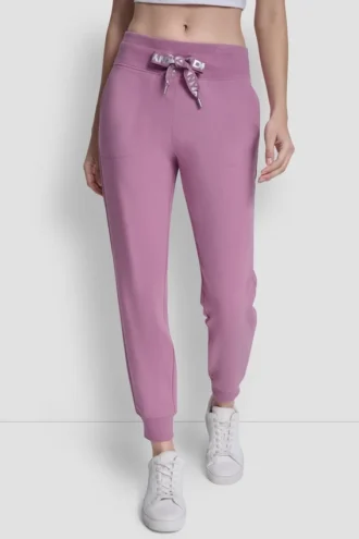 Zweifarbige Jogginghose mit Logo und Kordelzügen Zweifarbige Jogginghose mit Logo und Kordelzügen