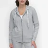 Zweifarbiger Kapuzenpullover mit Logo und Kordelzug Zweifarbiger Kapuzenpullover mit Logo und Kordelzug